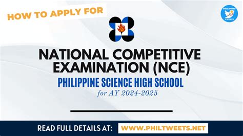 pshs qualifiers 2024-2025|National Competitive Examination (NCE) .